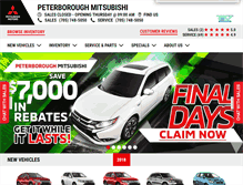 Tablet Screenshot of peterborough-mitsubishi.ca